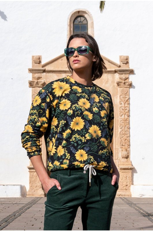Bluza damska z bawełny organicznej Sunflowers