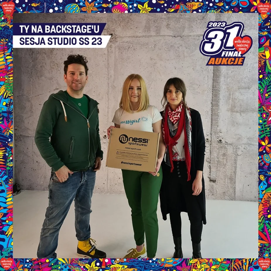 Ty na Backstage'u podczas sesji studio - Nessi Sportswear.