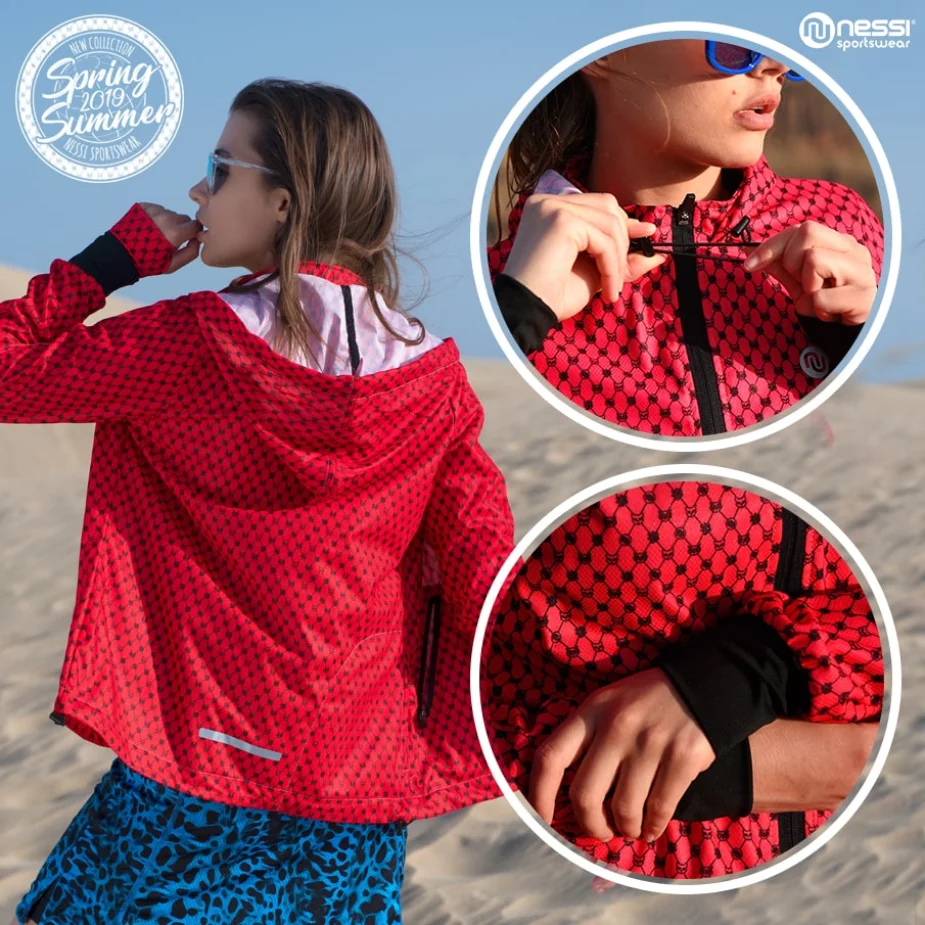 Detale kurtki sportowej membrany Nessi Sportswear