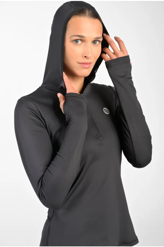 Bluza Coldproof ocieplana z kapturem Black