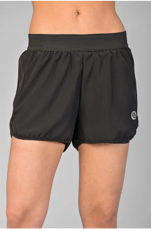 Spodenki sportowe z legginsami damskie Black