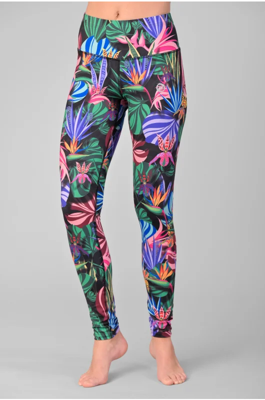 Legginsy regular z pasem Basic Mosaic Candy