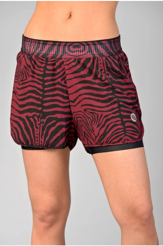 Spodenki sportowe z legginsami damskie Zebra Blush